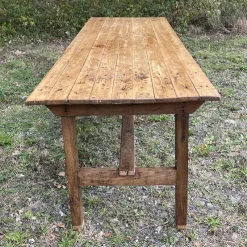 Best Pamono Farmhouse Table in Fir and Chestnut, Early 20th Century