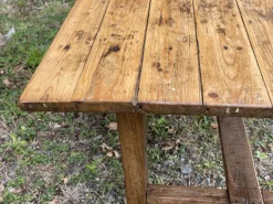 Best Pamono Farmhouse Table in Fir and Chestnut, Early 20th Century