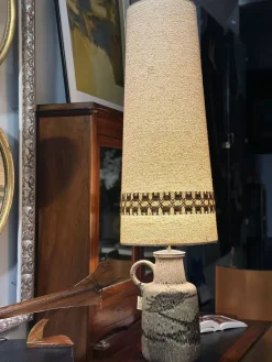 Pamono Fat Lava Ceramic Lamp with Original Shade from Scheurich Keramik, 1960s><noscript><img width=