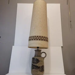 Pamono Fat Lava Ceramic Lamp with Original Shade from Scheurich Keramik, 1960s><noscript><img width=