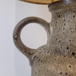 Pamono Fat Lava Ceramic Lamp with Original Shade from Scheurich Keramik, 1960s><noscript><img width=