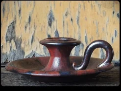 Pamono Fat Lava Majolica Candleholder from Karlsruhe, 1970s> Candleholders