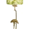 Pamono Fauna Heron Table Lamp in Light Green from Brass Brothers> Table Lamps