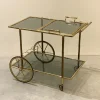 Best Pamono Faux Bamboo & Brass Bar Trolley from Maison Bagues, 1970s