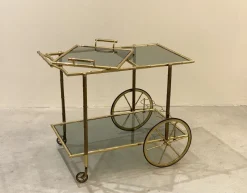 Best Pamono Faux Bamboo & Brass Bar Trolley from Maison Bagues, 1970s