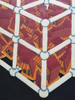 Pamono Fernand Flausch, Pop Art Composition, Mixed Media on Paper, 1972><noscript><img width=