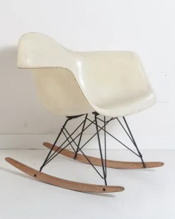 Clearance Pamono Fiberglass Rocking Chair from Herman Miller, 1950s