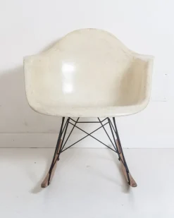 Clearance Pamono Fiberglass Rocking Chair from Herman Miller, 1950s