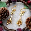 Pamono Filigree Gold Earrings with Articulated and Tilting Pendants, Set of 2> Earrings