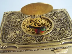 Pamono Filigree Singing Bird Box by K. Griesbaum, 1960s><noscript><img width=