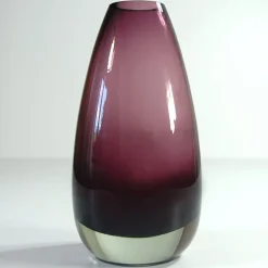 Pamono Finnish Glass Vase by Tamara Aladin for Riihimaki / Riihimaen Lasi Oy, 1960s><noscript><img width=