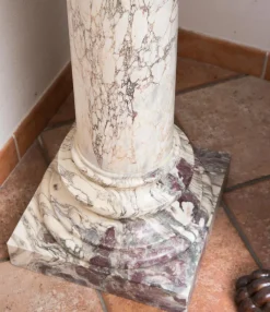 Pamono Fiordipesco Marble Roman Column, Early 19th Century><noscript><img width=