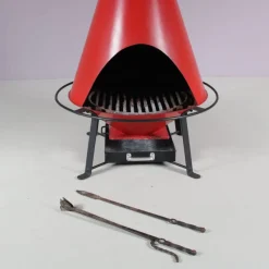 Pamono Fire Hood Wood Burner Fireplace, 1970
