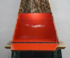 Pamono Fireplace Faux Marble With Bar Cabinet, 1950s><noscript><img width=