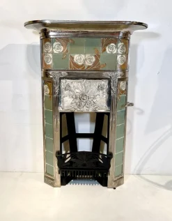 Sale Pamono Fireplace in Ceramic & Iron by Sue Et Mare, 1920