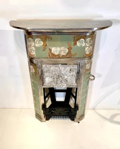 Sale Pamono Fireplace in Ceramic & Iron by Sue Et Mare, 1920