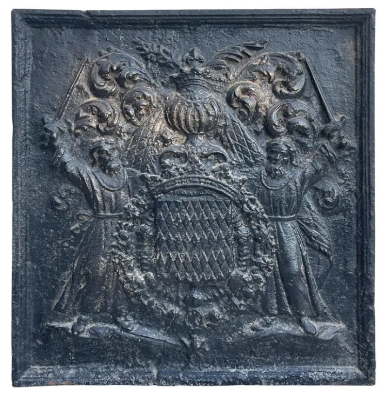 Clearance Pamono Fireplace Plate with the Grimaldi Family Coat of Arms, 17th Century