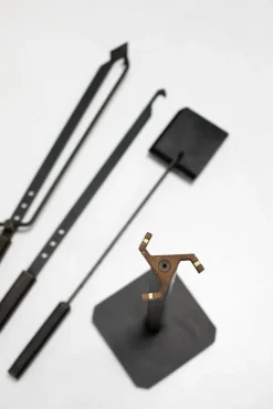 Online Pamono Fireplace Set by Afra and Tobia Scarpa for Dimensione Fuoco, 1970s, Set of 6