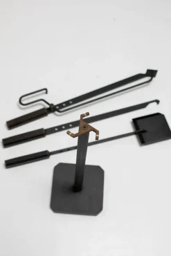 Online Pamono Fireplace Set by Afra and Tobia Scarpa for Dimensione Fuoco, 1970s, Set of 6