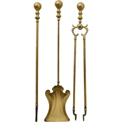 Best Pamono Fireside Tools in Brass, 1890s, Set of 3