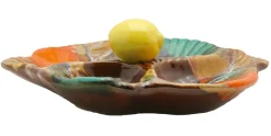 Pamono Fish and Oyster Plates with Drip Glaze from Vallauris, Set of 3><noscript><img width=