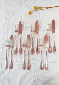 Best Pamono Fish Cutlery from Christofle, 1890s, Set of 12