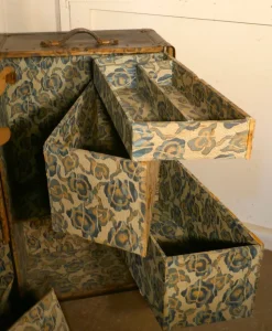 Pamono Fitted Steamer Trunk or Cabin Wardrobe from Excelsior, USA, 1890s><noscript><img width=