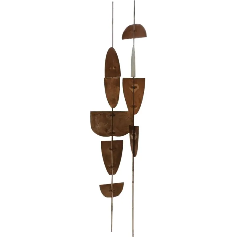 Pamono Fixings of Brass Shutters by Mylene Niedzialkowski, Set of 6> Decorative Objects