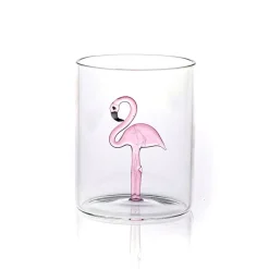 Hot Pamono Flamingo Glasses from Casarialto, Set of 4