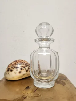 Pamono Flat Cut Clear Crystal Malmaison Perfume Bottles with Stoppers from Baccarat, 1940s, Set of 3><noscript><img width=
