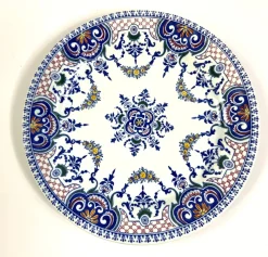 Pamono Flat Plates in Fine Earthenware by Gien, 2001, Set of 10> Dinner Plates & Bowls