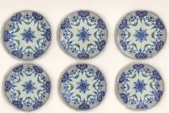 Pamono Flat Plates in Fine Earthenware by Gien, 2001, Set of 10><noscript><img width=