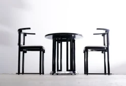 Pamono Fledermaus Table and Chairs by Josef Hoffmann for Wittmann, 1980s> Dining Tables & Sets