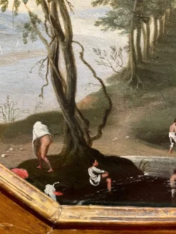 Discount Pamono Flemish School, Riverscape, Oil on Panel, Late 16th-Early 17th Century, Framed