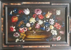 Outlet Pamono Flemish Still Life Painting, 18th-Century, Oil on Panel