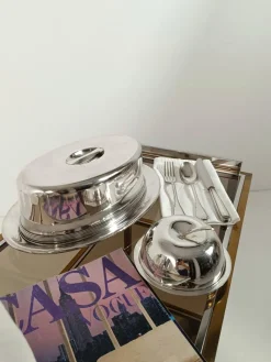 New Pamono Fleuron Silver Plated Apple-Shaped Butter Box attributed to Lino Sabattini for Christofle, 1970s