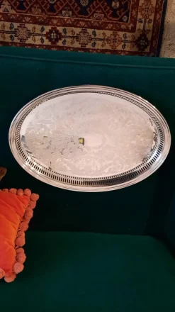 Pamono Fleuron Tray from Christofle> Trays