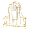 Pamono Floating Frame 24K Gold Mantel Clock by Kiki Van Eijk & Joost Van Bleiswijk The Exceptional> Clocks