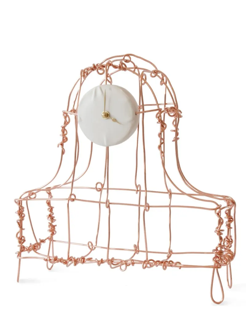 Pamono Floating Frames Copper Mantel Clock by Kiki Van Eijk & Joost Van Bleiswijk The Exceptional> Clocks