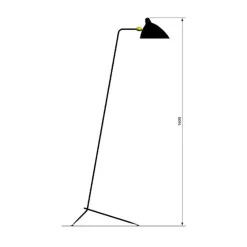 Outlet Pamono Floor Lamp by Serge Mouille