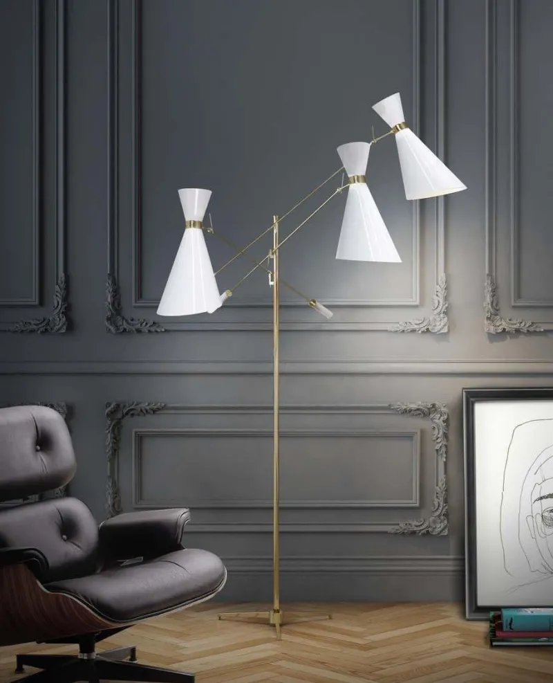 Pamono Floor Lamp in Brass> Floor Lamps