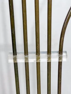 Best Pamono Floor Lamp in Brass and Travertine attributed to Goffredo Reggiani, Italy, 1960s