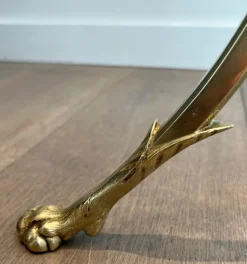 Pamono Floor Lamp in Brass and Tripod Base with Claw Feet from Maison Jansen><noscript><img width=