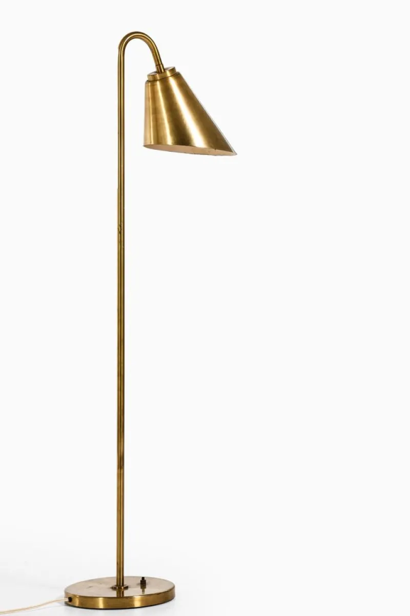 Pamono Floor Lamp in Brass attributed to Frits Schlegel and Vilhelm Lauritzen, 1940s> Floor Lamps