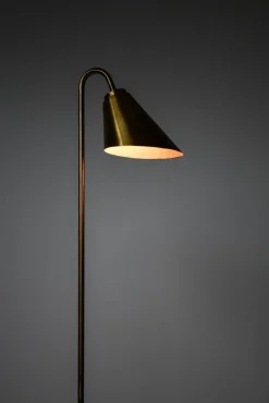 Pamono Floor Lamp in Brass attributed to Frits Schlegel and Vilhelm Lauritzen, 1940s><noscript><img width=