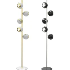 Pamono Floor Lamp in Brass with Gold Details> Floor Lamps