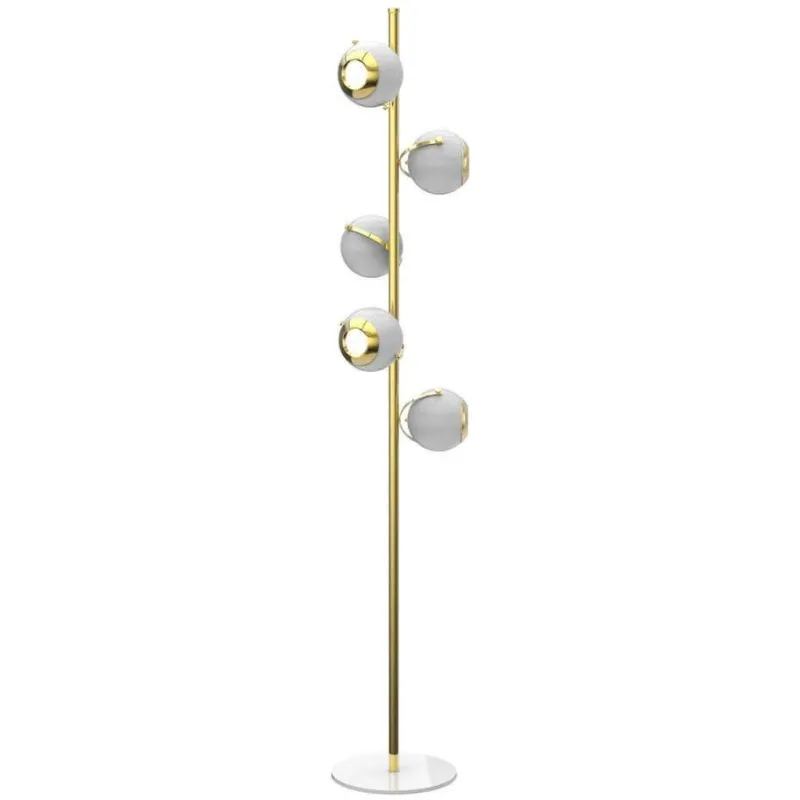 Pamono Floor Lamp in Brass with Gold Details> Floor Lamps