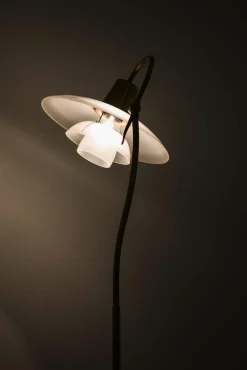 Pamono Floor Lamp in Bronze and Brass with Glass Shades attributed to Poul Henningsen, 1940s><noscript><img width=
