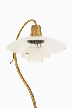 Pamono Floor Lamp in Bronze and Brass with Glass Shades attributed to Poul Henningsen, 1940s><noscript><img width=