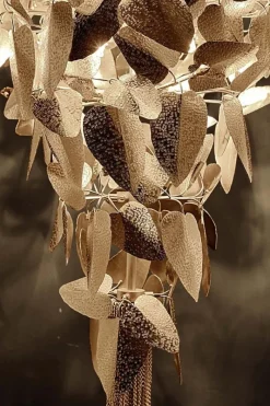 Pamono Floor Lamp in Gold-Plated Brass, Marble and Swarovski Crystals><noscript><img width=